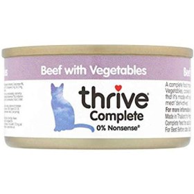 تصویر خوراک مرطوب گربه با گوشت گاو و سبزیجات - ۷۵ گرم برند thrive Beef With Vegetables Cat Wet Food Multicolour 75grams