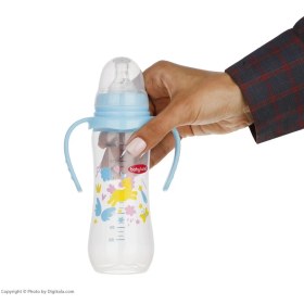 تصویر شیرخوری کلاسیک فندقی دسته دار 240میل PP آویز مدل 248 بی بی لند 01-آبی Baby Land 248 Baby Bottle 240ml