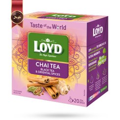 تصویر چای کیسه ای هرمی لوید LOYD مدل چای تی Chai tea پک 20 تایی 