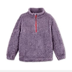 تصویر پلیور پشمی نیم زیپ بنفش بچگانه چیبو 