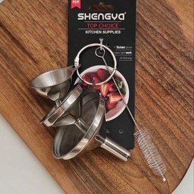 تصویر قیف سه عددی تمام استیل شنگیا 