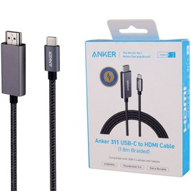 تصویر کابل تبدیل USB-C به HDMI انکر مدل Anker A8730 کد 8158 