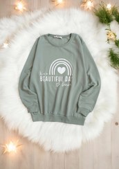 تصویر سویشرت زنانه رنگ قهوه ای سایز ۳۸ 