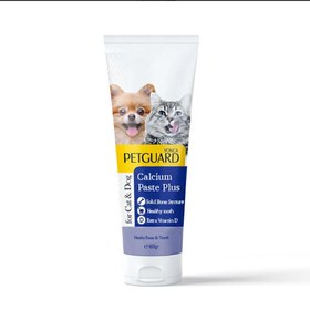 تصویر خمیر کلسیم سگ و گربه پت گارد، pet guard calcium paste، وزن ۱۰۰ گرم 