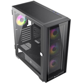 تصویر کیس کامپیوتر لاجی‌کی C504B ARGB Mid Tower مشکی Logikey C504B ARGB Mid Tower Black Computer Case