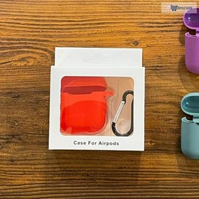 تصویر کاور ایرپاد سیلیکونی به همراه آویز Airpod cover 1,2 Silicone AirPod cover with Airpod cover 1,2