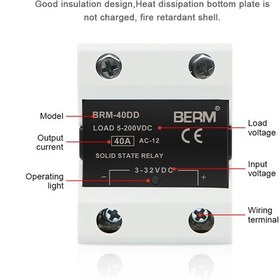 تصویر رله حالت جامد SSR تکفاز DCبهDC برمه مدل BRM-40DD 