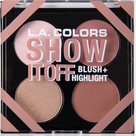 تصویر پالت رژگونه هایلایتر ال ای کالرز L.A COLORS Show It Off Blush+Highlight 