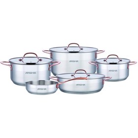 تصویر سرویس قابلمه عرشیا مدل SS064 3175 ARSHIA SS064-3175 COOKWARE SET