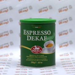 تصویر پودر قهوه ساکوئلا SAQUELLA مدل Espresso Dekaf 