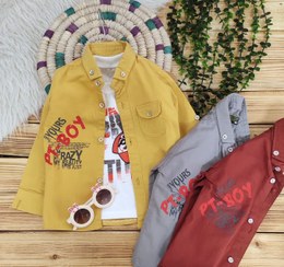 تصویر پیراهن کتان کش پسرانه با کد 1057 1057