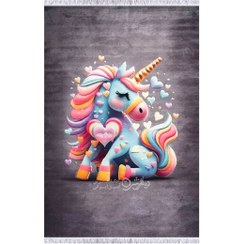 تصویر فرش کودک طرح یونیکورن DC2500000 