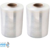 تصویر سلفون بسته بندی عرض 10 سانتی متر مدل استرچ صنعتی بسته 2 عددی 