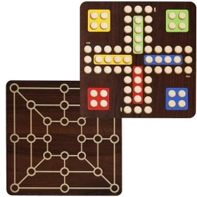 تصویر بازی منچ و دوز چوبی 