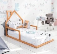 تصویر تخت خواب نوزاد مونته سوری چوبی روستیک دکور مدل GH26 - قهوه ای ا Teenage's bed Teenage's bed