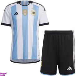 تصویر ست تی شرت و شلوارک ورزشی مردانه مدل آرژانتین Home WC 2022 