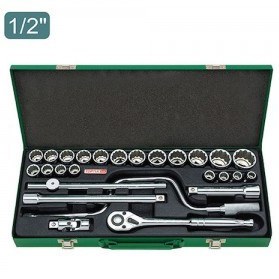 تصویر جعبه 26 عددی آچار بکس تاپ تول مدل GCAD2607 Toptul GCAD2607 Socket Set 26pcs