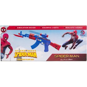 تصویر تفنگ کلاش موزیکال اسپایدرمن چراغ دار3500 flash gun spiderman 