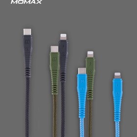 تصویر کابل کنفی فست شارژ Momax DL33D MFI Type-C to Lightning 1.2m Momax DL33D Type-C to Lightning tough-link 1.2m braided nylon cable