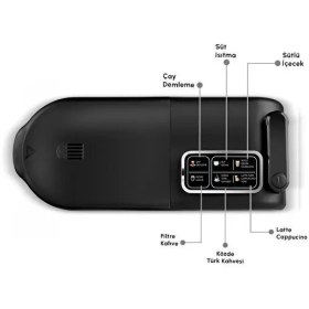 تصویر قهوه ساز کاراجا مدل 6 کاره Hatır Plus Barista مشکی مسی 