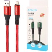 تصویر کابل میکرو یو اس بی فست شارژ Anker AF-010 6A 1m - مشکی Anker AF-010 6A 1M MicroUSB Fast Charging Cable