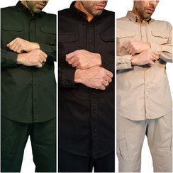 تصویر ست پیراهن شلوار تاکتیکال k110 (خاکی، مشکی، زیتونی) سایز 40 الی 58 