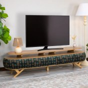 تصویر میز تلویزیون نقش آکام چوب طرح آپادانا – سایز ۱۹۰ سانتی‌متری 