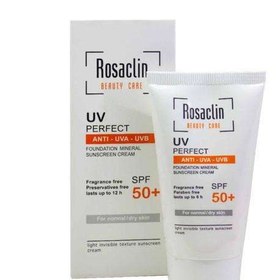 تصویر کرم ضد آفتاب بی رنگ رزاکلین  پوست نرمال تا خشکSPF 50 Rosaclin sunscreen dry to normal skin SPF 50 cream 40 ML