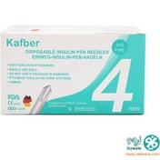 تصویر سرسوزن قلم انسولین کافبر سایز ۴ میلی متر بسته ۱۰۰ عددی Kafber insulin pen needle 4 mm