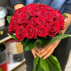 تصویر دسته گل رز قرمز 