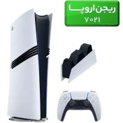 تصویر پلی استیشن 5 پرو ( PS5 Pro ) ریجن اروپا 7021 با پایه شارژ 