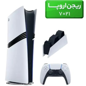 تصویر پلی استیشن 5 پرو ( PS5 Pro ) ریجن اروپا 7021 با پایه شارژ 