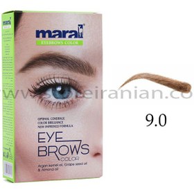 تصویر کیت رنگ ابرو مارال کاراملی خیلی روشن شماره 9.0 حجم 15 میلی لیتر Maral Very Light Caramel Eyebrow Color Kit No.9.0 15ml