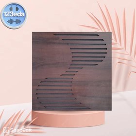 تصویر پنل آکوستیک جاذب صدا طرح تترا - 60*60 / قرمز Tetra design sound-absorbing acoustic panel