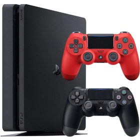 تصویر کنسول بازی سونی (استوک) کپی خور PS4 Slim | حافظه 500 گیگابایت به همراه یک دسته اضافه PlayStation 4 Slim Copy Set (Stock) 500 GB + 1 extra controller