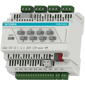 تصویر دیمر هوشمند KNX Dimmer Actuator – 4Ch (w/8 Digital, 2 Analog Input) 