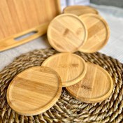 تصویر زیر لیوانی بامبو گرد 