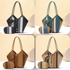 تصویر ست کیف بافت حصیری کد 136 