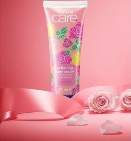 تصویر کرم مرطوب کننده دست حاوی شی باتر و عصاره گل رز َAvon Softening آوون 75 میل 