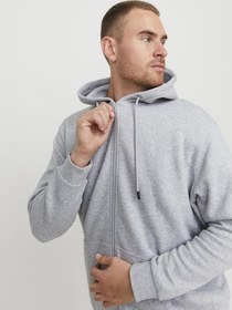 تصویر هودی زیپ‌دار سایز بزرگ برند jack & jones Plus Size Zip Through Hoodie