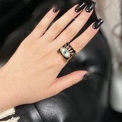تصویر انگشتر چشم مشکی eye ring in black