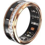 تصویر انگشتر هوشمند ورزشی مدل V2 نگین دار مشکی طلایی 