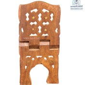 تصویر رحل قرآن چوبی بسیار نفیس ساخت هند سایز 15 