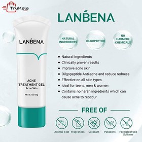 تصویر فوم شستشو ضد جوش و آکنه 100گرم لنبنا Lanbena Acne Treatment Facial Cleanser 100g