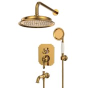 تصویر ملزومات شیر توکار دوش تیپ 4 ناپل طلایی کسری 