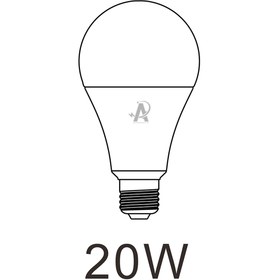 تصویر لامپ حبابی 20 وات پارس اروند - مهتابی LED bulb 20 watt