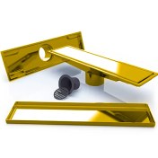 تصویر کفشور خطی سرامیک خور 30 سانت تمام استیل شیدور قالبی طلایی 