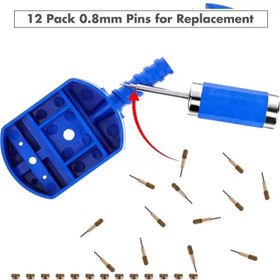تصویر ابزار تعویض پین بند ساعت مچی بسته 10 عددی رنگ سرمه ای 