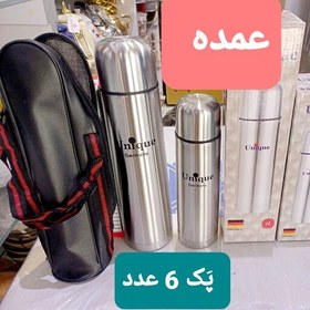 تصویر (پک عمده ای) یونیک فلاکس قلمی 1 لیتری ( کیف دار ) (( 6 عددی )) 