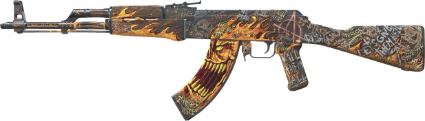 تصویر اسکین بازی سی اس گو - StatTrak™ AK-47 | Searing Rage (Well-Worn) 